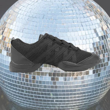 BLOCH PRAL-S0524L-BLK Latin női gyakorló tánccipő gyöngyvászon és bőrbetétekkel, 3.0 cm sarokkal