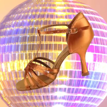 Belmove SACLA-75T óarany női salsa cipő 7,5 cm sarokkal, nyitott orrú, T-pántos és ötpántos kialakítással.