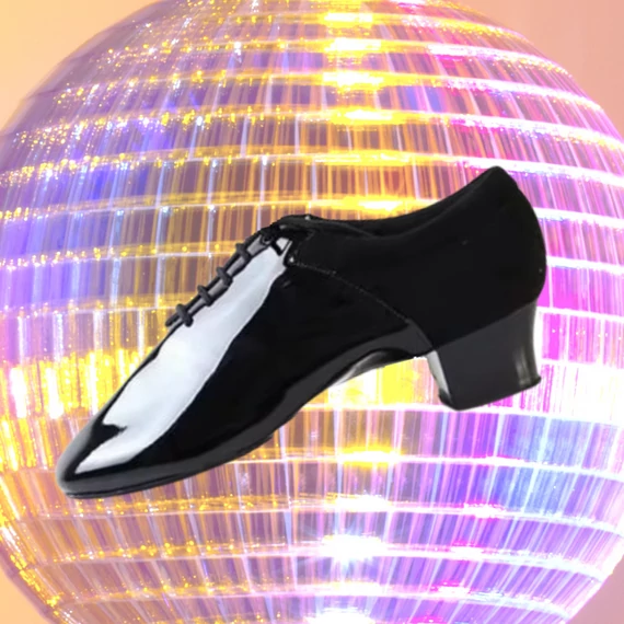 Belmove SAML-50 férfi salsa cipő félig mattbőr, félig lakkbőr felsőrésszel, osztott talppal és 5.0 cm sarokkal Belmove SAML-50 férfi salsa cipő félig mattbőr, félig lakkbőr felsőrésszel, osztott talppal és 5.0 cm sarokkal